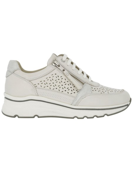 Sneaker Donna Sabatini S6020 – Vitello Bianco con zip