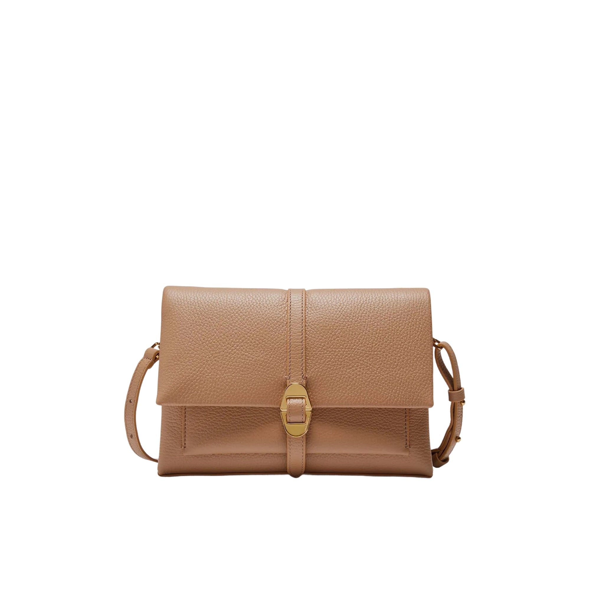 COCCINELLE Borsa Donna Marrone con Tracolla Regolabile, In Vera Pelle, Dorian Small